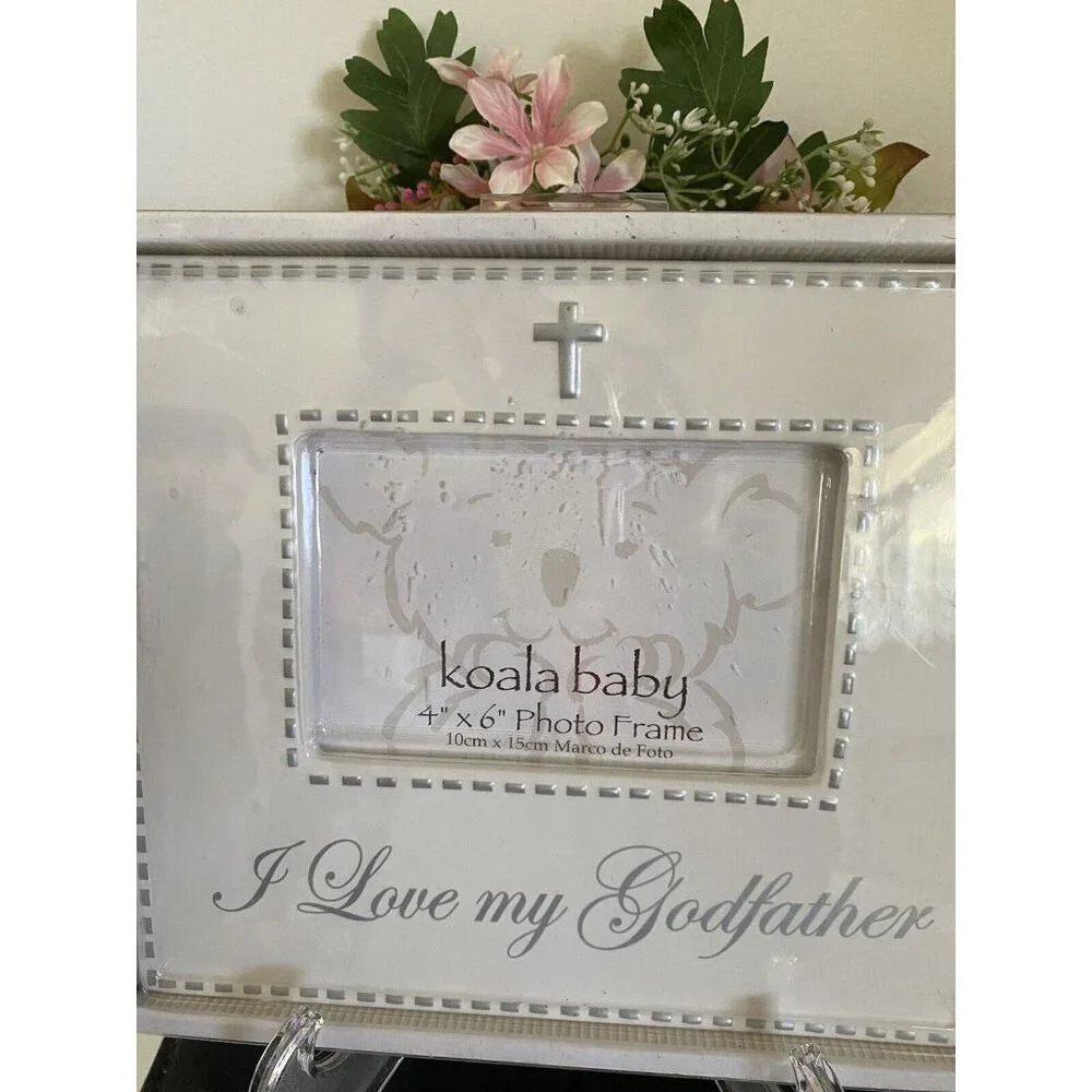 Koala Baby White Porcelain Photo Frame I Love my Godfather 4